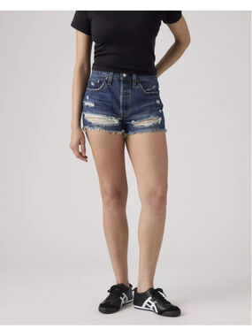 Levis 501® Original fit high rise button fly Jean shorts women’s size 33